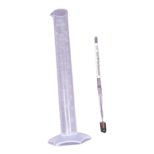 Messzylinder Kunststoff 100 ml mit Alkoholmeter