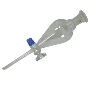 Ölabscheider Glas 100 ml mit PTFE-Hahn (roter Griff)