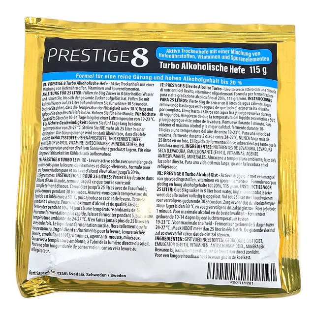 Prestige 8 Turbohefe, 115 g – haltbar bis 07/2027