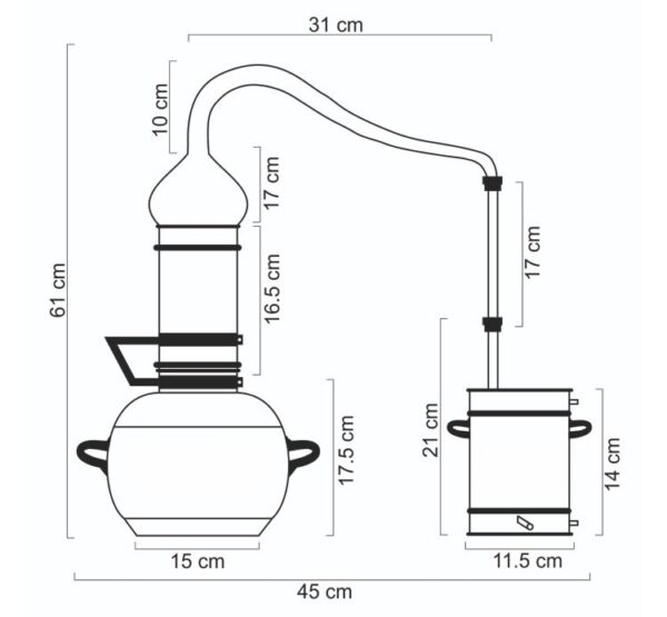 3.0L Kolonne  Kolonnenbrennerei "MARITAS" mit Thermometer – Bild 4